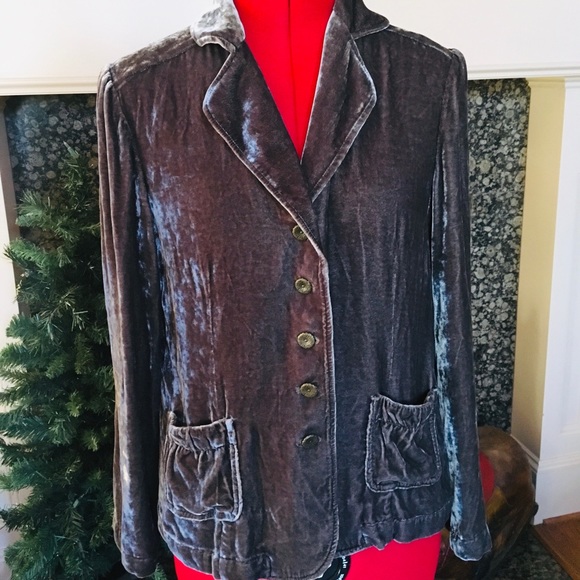 J.Jill- Velvet grey blazer. - Picture 3 of 3